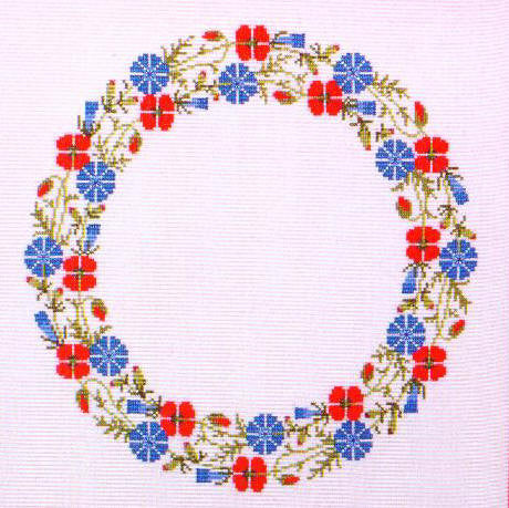 Chicory & Poppy Tablecloth, with Linen Chicory & Poppy Tablecloth, with Linen
