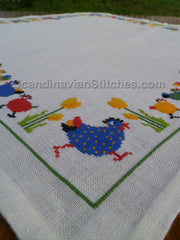Spring Hens Tablecloth