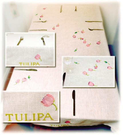 Tulip Tablecloth, linen included Tulip Tablecloth, linen included
