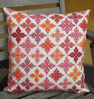 Fleur Red Orange Pillow Fleur Red Orange Pillow