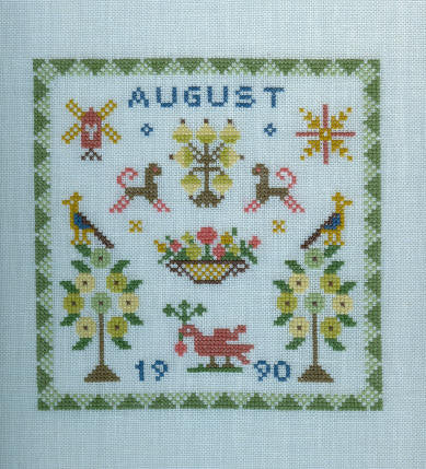 Birthday Sampler, August Birthday Sampler, August