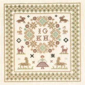 Sampler, February, Calendar 1982 Sampler, February, Calendar 1982