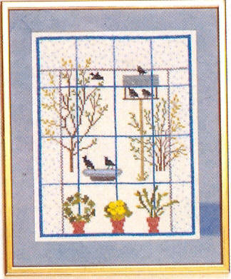Window with Bird Table Window with Bird Table