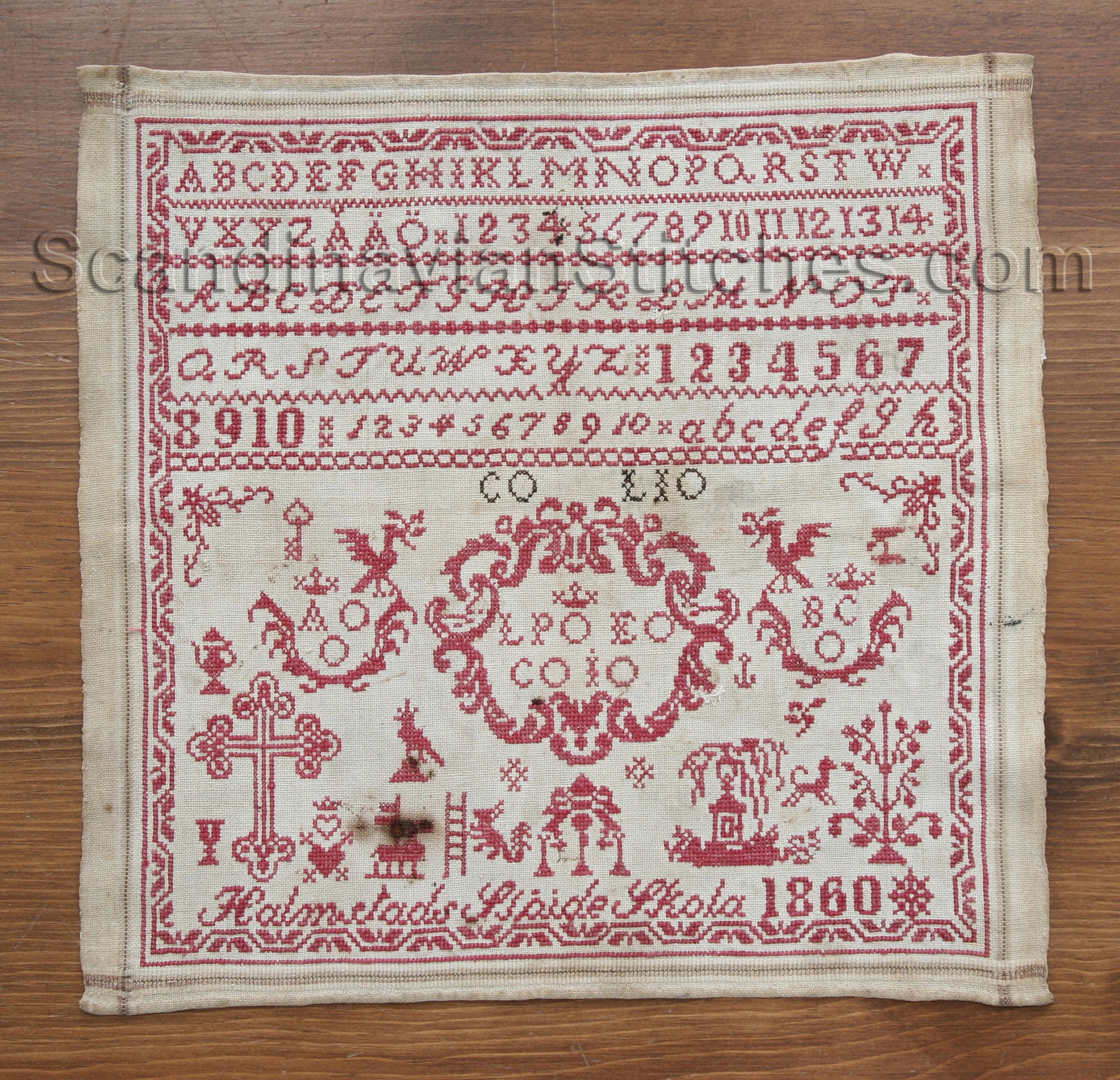 1860 Swedish Sampler Reproduction Kit, Limited 1860 Swedish Sampler Reproduction Kit, Limited