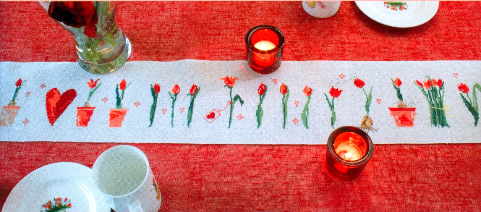 Stickmuster Tulpenherzen (Tulip Hearts Chart) Stickmuster Tulpenherzen (Tulip Hearts Chart)