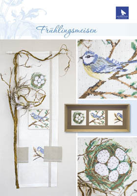 Stickvorlage Frühlingsmeisen (Spring Birds (Blue Tit) Chart) Stickvorlage Frühlingsmeisen (Spring Birds (Blue Tit) Chart)
