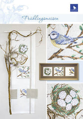 Stickvorlage Frühlingsmeisen (Spring Birds (Blue Tit) Chart)