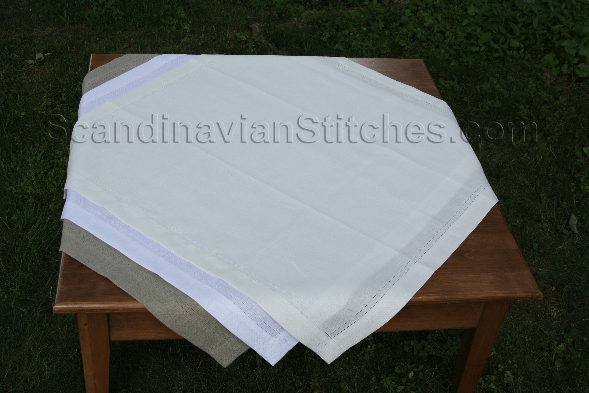Double Hem Stitched Large Table Square Double Hem Stitched Large Table Square