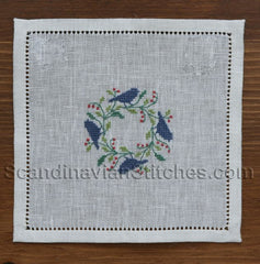 Blue Birds Doily