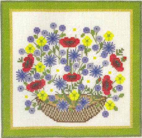 Flowers in a Basket, July 1994 Calendar