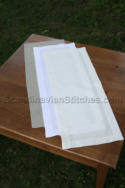 Double Hem Stitched Small Runner